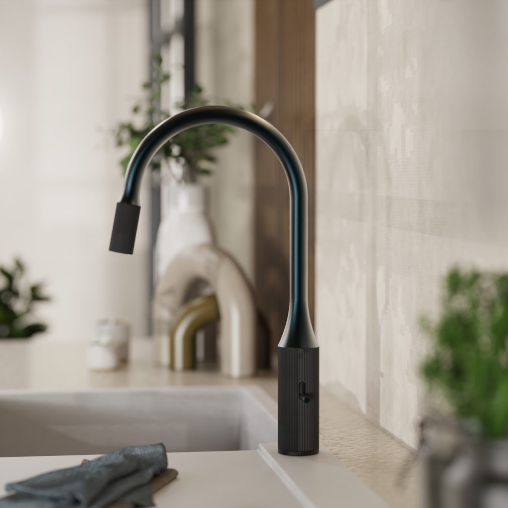 Schwarzer Einhebelmischer von Naber | Küchenzentrum Dresden