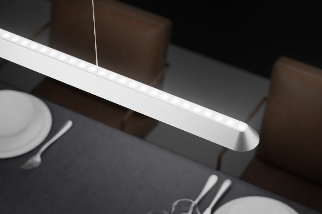 LED-Edelstahlleuchte von Naber im Küchenzentum Dresden